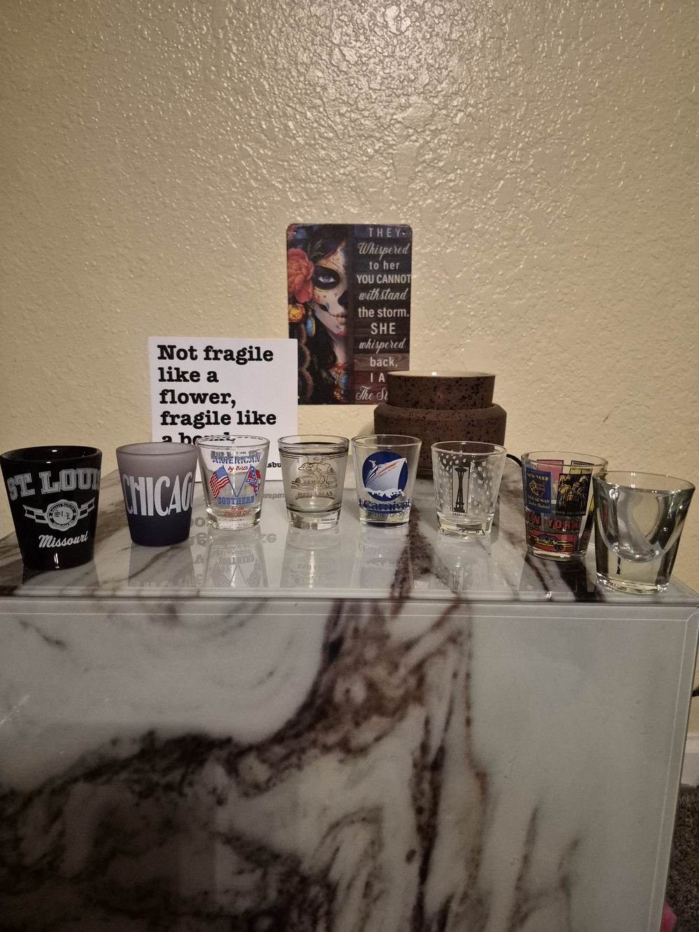 Shot Glasses. Set Of 8 Misc. Shot Glasses.